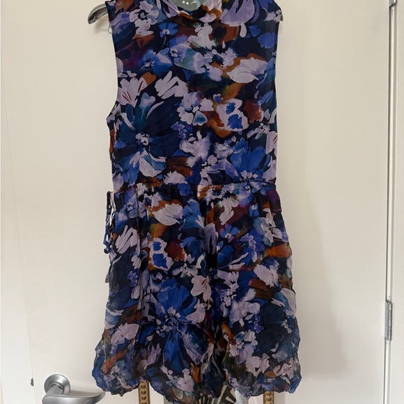 10 Crosby Derek Lam Floral Blue Dress - Picture 2 of 4